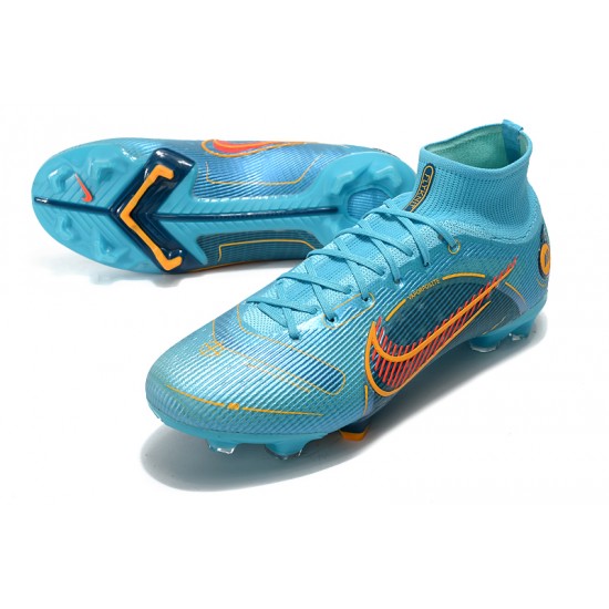 Kopačky Nike Mercurial Superfly 8 Elite FG High-top Modrý Kopačky Nike Mercurial Superfly 8 Elite FG High-top Modrý