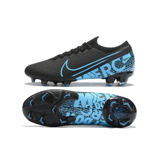 Kopačky Nike Mercurial Vapor 13 Elite FG Černá Modrý Low-top Kopačky Nike Mercurial Vapor 13 Elite FG Černá Modrý Low-top