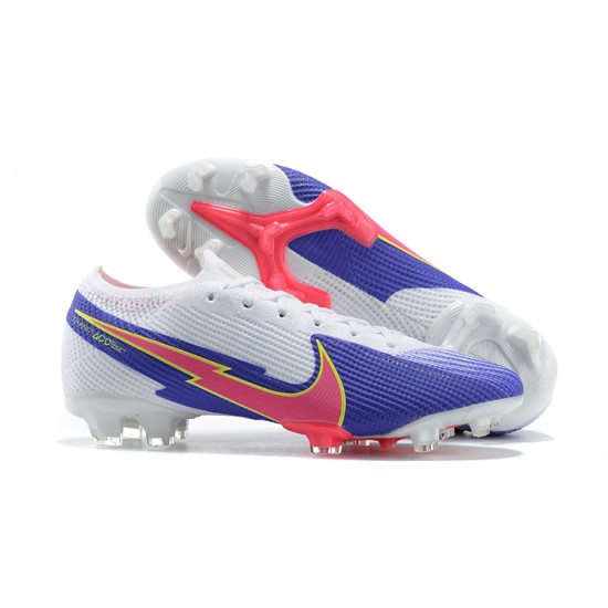 Kopačky Nike Mercurial Vapor 13 Elite FG Bílý Nachový Růžový Oranžovýý Low-top Kopačky Nike Mercurial Vapor 13 Elite FG Bílý Nachový Růžový Oranžovýý Low-top