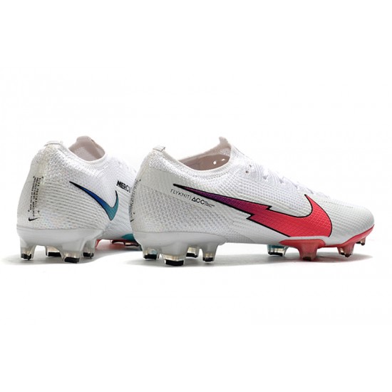 Kopačky Nike Mercurial Vapor 13 Elite Korea FG Low-Top Bílý Růžový Turqoise Kopačky Nike Mercurial Vapor 13 Elite Korea FG Low-Top Bílý Růžový Turqoise