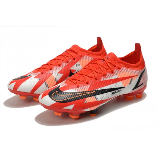 Kopačky Nike Mercurial Vapor 14 Elite CR7 FG Low-top Bílý Červené Černá Kopačky Nike Mercurial Vapor 14 Elite CR7 FG Low-top Bílý Červené Černá