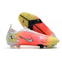 Kopačky Nike Mercurial Vapor 14 Elite FG Low-top Bílý Žlutý Růžový Woemn And