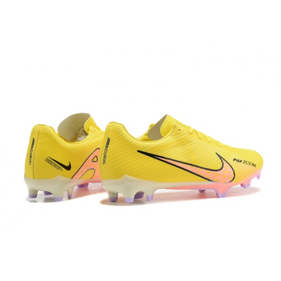 Kopačky Nike Mercurial Vapor XV FG Žlutý Růžový Černá Low-top Kopačky Nike Mercurial Vapor XV FG Žlutý Růžový Černá Low-top