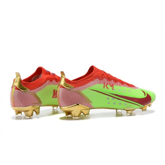 Kopačky Nike Mercurial Vapor Xiv Elite FG Červené Zelená Zlato Low-top Kopačky Nike Mercurial Vapor Xiv Elite FG Červené Zelená Zlato Low-top