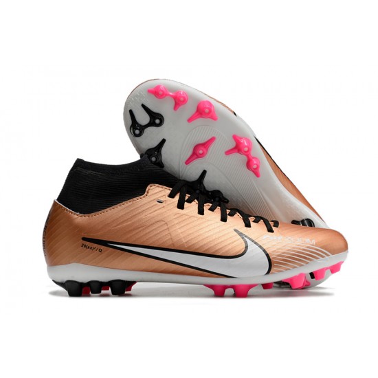 Kopačky Nike Air Zoom Mercurial Superfly IX Academy AG High-top Hnědý Černá Kopačky Nike Air Zoom Mercurial Superfly IX Academy AG High-top Hnědý Černá
