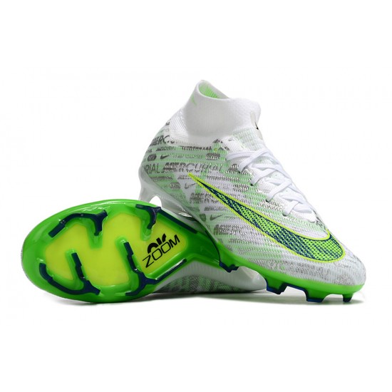 Kopačky Nike Air Zoom Mercurial Superfly IX Elite FG High-top Zelená Bílý Kopačky Nike Air Zoom Mercurial Superfly IX Elite FG High-top Zelená Bílý