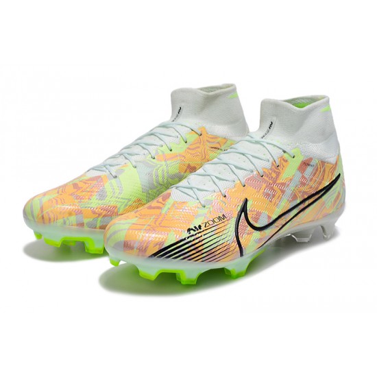 Kopačky Nike Air Zoom Mercurial Superfly IX Elite FG High-top Šedá Zelená Kopačky Nike Air Zoom Mercurial Superfly IX Elite FG High-top Šedá Zelená