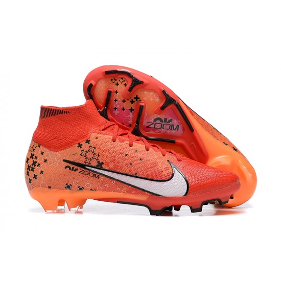 Kopačky Nike Air Zoom Mercurial Superfly IX Elite FG High-top Oranžovýý Černá Bílý Kopačky Nike Air Zoom Mercurial Superfly IX Elite FG High-top Oranžovýý Černá Bílý