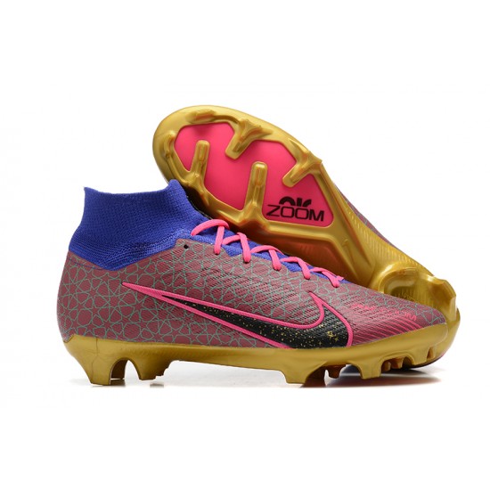 Kopačky Nike Air Zoom Mercurial Superfly IX Elite FG High-top Peach Zlato Kopačky Nike Air Zoom Mercurial Superfly IX Elite FG High-top Peach Zlato