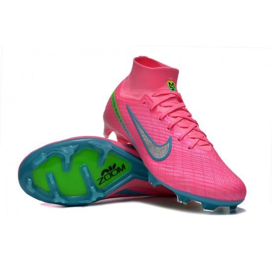 Kopačky Nike Air Zoom Mercurial Superfly IX Elite FG High-top Růžový Turqoise Kopačky Nike Air Zoom Mercurial Superfly IX Elite FG High-top Růžový Turqoise