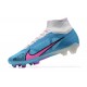 Kopačky Nike Air Zoom Mercurial Superfly IX Elite FG High-top Bílý Růžový Modrý Kopačky Nike Air Zoom Mercurial Superfly IX Elite FG High-top Bílý Růžový Modrý