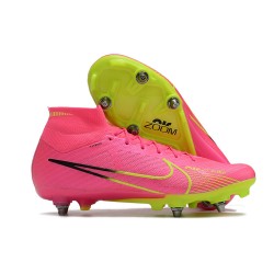Kopačky Nike Air Zoom Mercurial Superfly IX Elite SG High-top Růžový Zelená