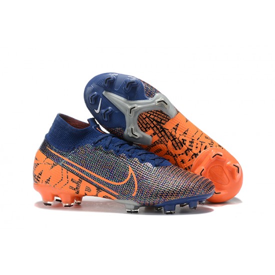 Kopačky Nike Superfly 7 Elite SE FG Oranžovýý Modrý High-top Kopačky Nike Superfly 7 Elite SE FG Oranžovýý Modrý High-top