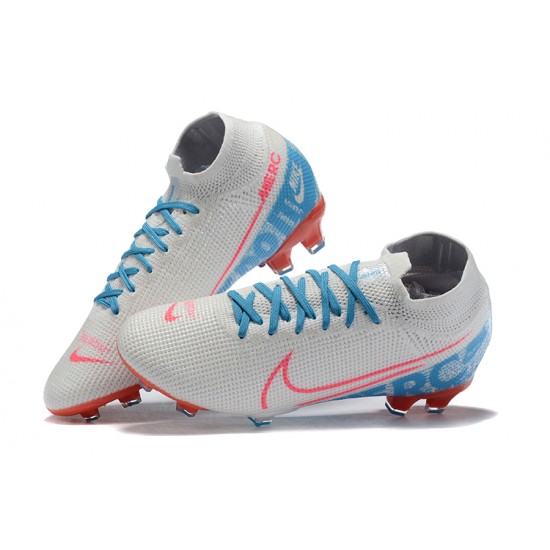 Kopačky Nike Superfly 7 Elite SE FG Bílý Růžový Oranžovýý Modrý High-top Kopačky Nike Superfly 7 Elite SE FG Bílý Růžový Oranžovýý Modrý High-top
