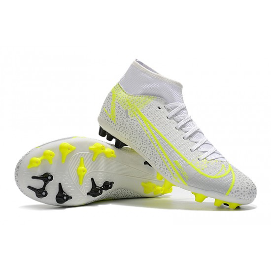 Kopačky Nike Superfly 8 Academy AG High-top Bílý Žlutý Kopačky Nike Superfly 8 Academy AG High-top Bílý Žlutý