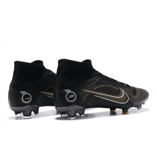 Kopačky Nike Superfly 8 Elite FG Černá Zlato Šedá High-top Kopačky Nike Superfly 8 Elite FG Černá Zlato Šedá High-top