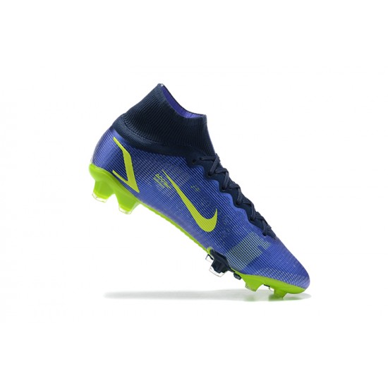 Kopačky Nike Superfly 8 Elite FG Modrý Zelená Černá High-top Kopačky Nike Superfly 8 Elite FG Modrý Zelená Černá High-top