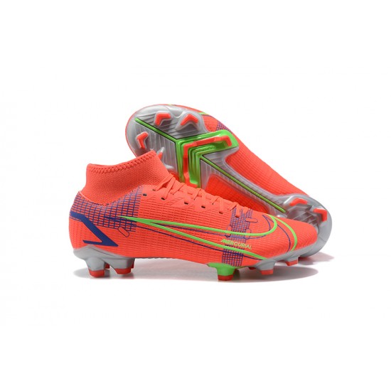 Kopačky Nike Superfly 8 Elite FG LightOranžovýý Zelená Modrý High-top Kopačky Nike Superfly 8 Elite FG LightOranžovýý Zelená Modrý High-top