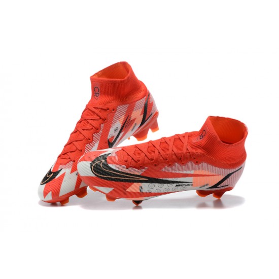 Kopačky Nike Superfly 8 Elite FG Červené Černá High-top Kopačky Nike Superfly 8 Elite FG Červené Černá High-top