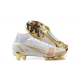 Kopačky Nike Superfly 8 Elite FG Bílý Zlato High-top
