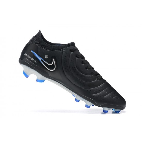 Kopačky Nike Tiempo Legend 10 Elite FG Černá Modrý Kopačky Nike Tiempo Legend 10 Elite FG Černá Modrý