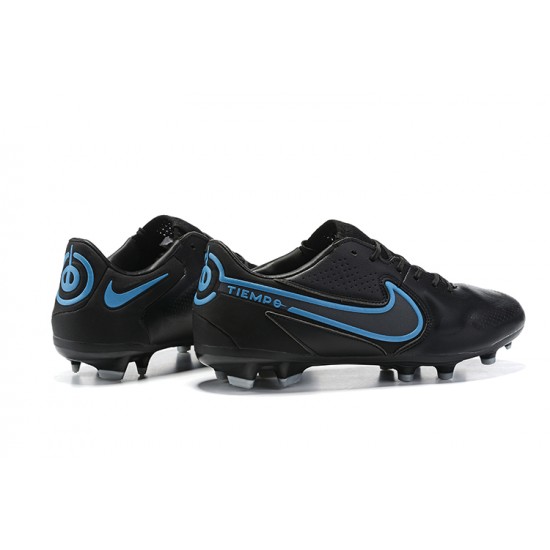Kopačky Nike Tiempo Legend 9 Elite FG Černá Modrý Low-top Kopačky Nike Tiempo Legend 9 Elite FG Černá Modrý Low-top