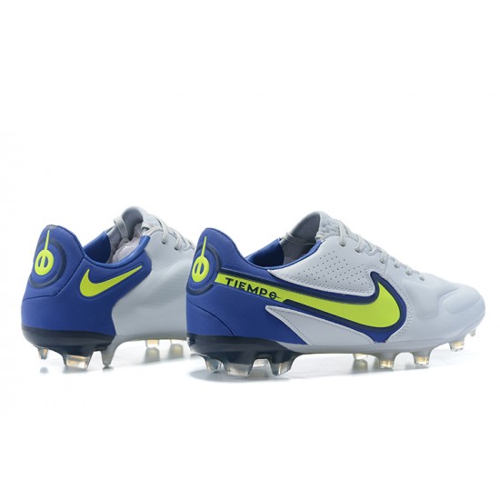 Kopačky Nike Tiempo Legend 9 Elite FG Černá Modrý Žlutý Šedá Low-top Kopačky Nike Tiempo Legend 9 Elite FG Černá Modrý Žlutý Šedá Low-top