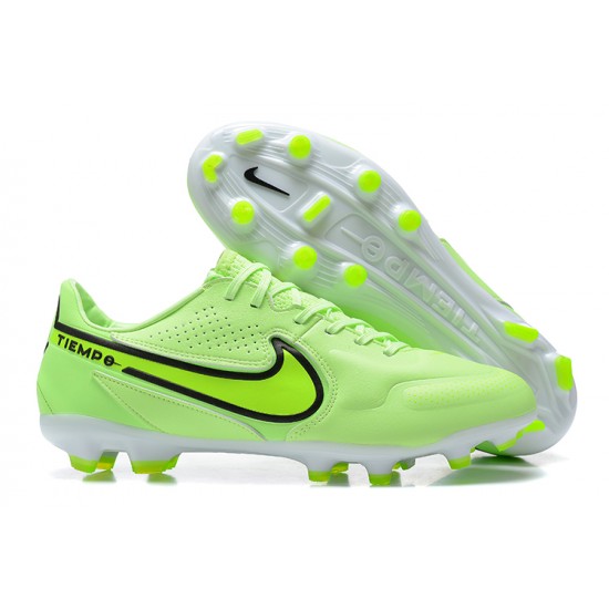 Kopačky Nike Tiempo Legend 9 Elite FG Černá Zelená LightZelená Low-top Kopačky Nike Tiempo Legend 9 Elite FG Černá Zelená LightZelená Low-top