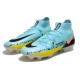 Kopačky Nike Phantom GT Elite Dynamic Fit FG High-top Modrý Žlutý Černá Kopačky Nike Phantom GT Elite Dynamic Fit FG High-top Modrý Žlutý Černá