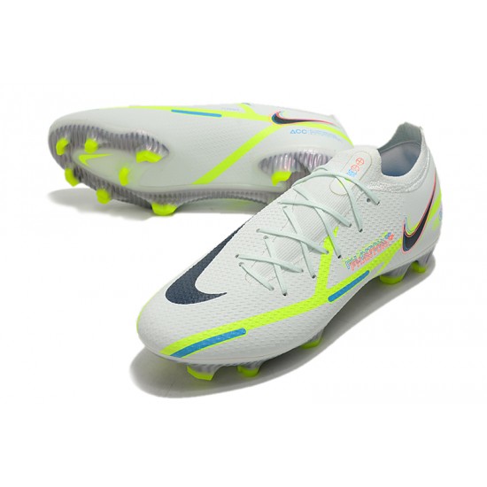 Kopačky Nike Phantom GT Elite FG Low-top Bílý Zelená Kopačky Nike Phantom GT Elite FG Low-top Bílý Zelená