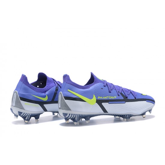 Kopačky Nike Phantom GT2 Elite FG Modrý Nachový Žlutý Šedá Low-top Kopačky Nike Phantom GT2 Elite FG Modrý Nachový Žlutý Šedá Low-top