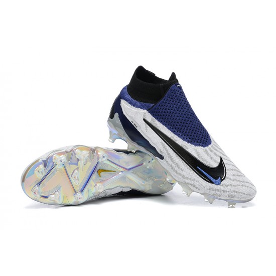 Kopačky Nike Phantom Gx Elite Fg Modrý Bílý High-top Kopačky Nike Phantom Gx Elite Fg Modrý Bílý High-top