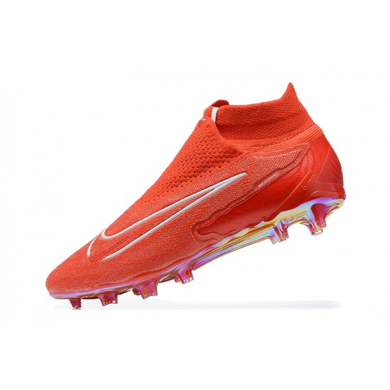 Kopačky Nike Phantom Gx Elite Fg Červené High-top Kopačky Nike Phantom Gx Elite Fg Červené High-top