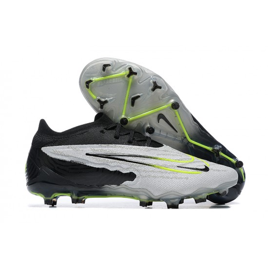 Kopačky Nike Phantom GX Elite FG Šedá Zelená Černá Low-top Kopačky Nike Phantom GX Elite FG Šedá Zelená Černá Low-top