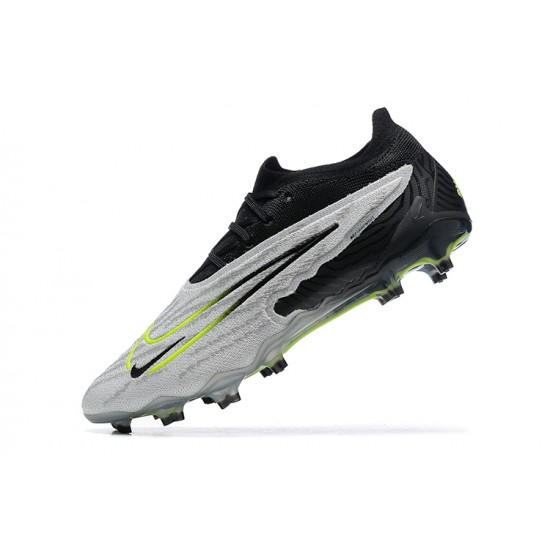 Kopačky Nike Phantom GX Elite FG Šedá Zelená Černá Low-top Kopačky Nike Phantom GX Elite FG Šedá Zelená Černá Low-top