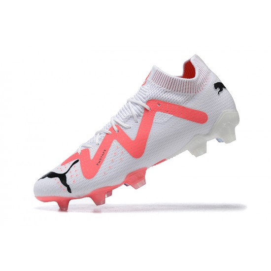 Kopačky Puma Future Ultimate FG Low-Top Bílý Růžový Kopačky Puma Future Ultimate FG Low-Top Bílý Růžový