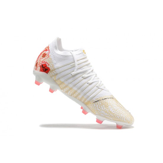 Kopačky Puma Ultra 1 4 Instinct FG Bílý Červené Žlutý Low-top Kopačky Puma Ultra 1 4 Instinct FG Bílý Červené Žlutý Low-top