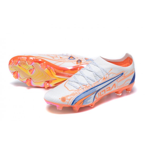 Kopačky Puma Ultra Ultimate FG Low-Top Modrý Bílý Oranžovýý Kopačky Puma Ultra Ultimate FG Low-Top Modrý Bílý Oranžovýý